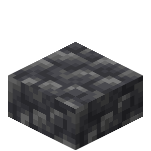 深板岩圆石台阶（Cobbled Deepslate Slab）素材图
