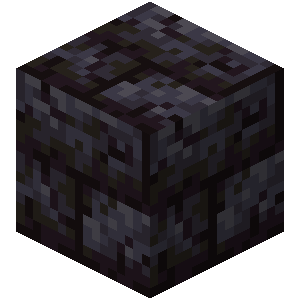 裂纹磨制黑石砖（Cracked Polished Blackstone Bricks）素材图