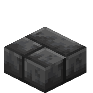 深板岩砖台阶（Deepslate Brick Slab）素材图