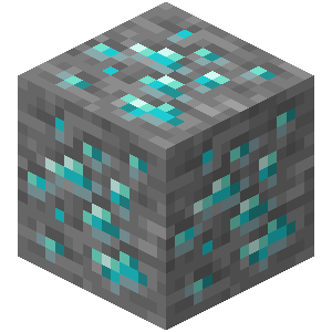 深层钻石矿石（Deepslate Diamond Ore）素材图