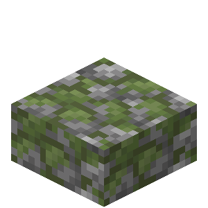 苔石台阶（Mossy Cobblestone Slab）素材图