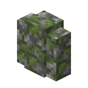 苔石墙（Mossy Cobblestone Wall）素材图