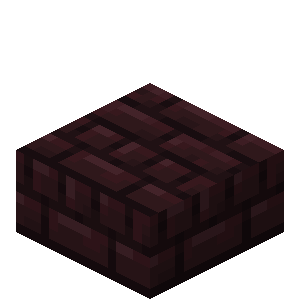 下界砖台阶（Nether Brick Slab）素材图