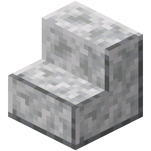磨制闪长岩楼梯（Polished Diorite Stairs）素材图