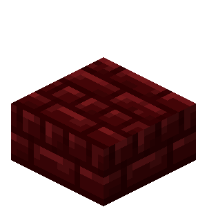 红色下界砖台阶（Red Nether Brick Slab）素材图