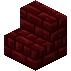红色下界砖楼梯（Red Nether Brick Stairs）素材图
