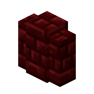 红色下界砖墙（Red Nether Brick Wall）素材图