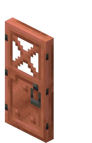 涂蜡的锈蚀铜门（Waxed Weathered Copper Door）素材图