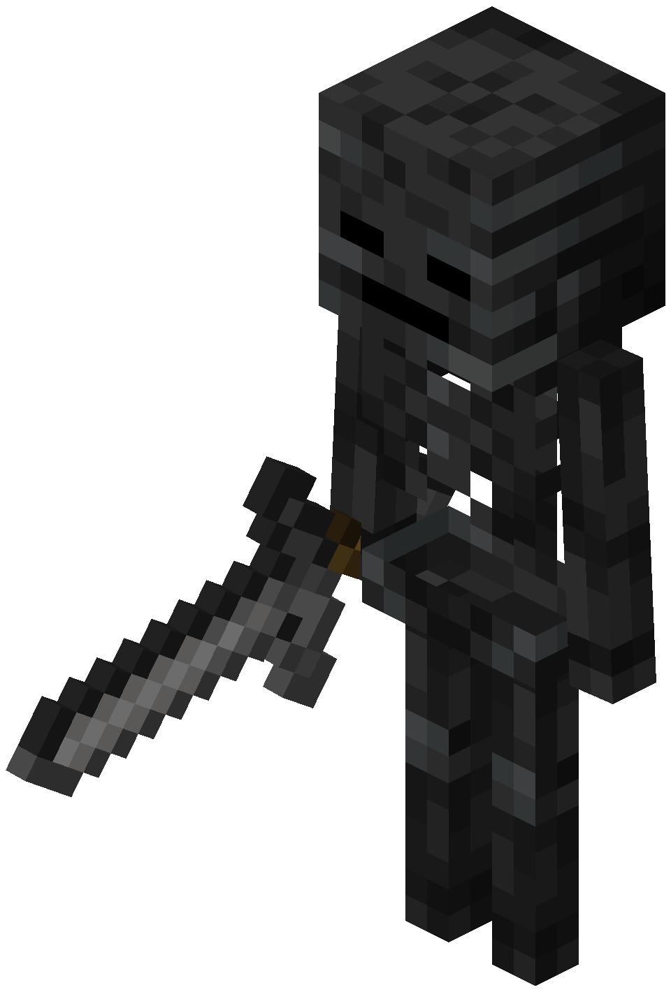 凋灵骷髅（Wither Skeleton）素材图