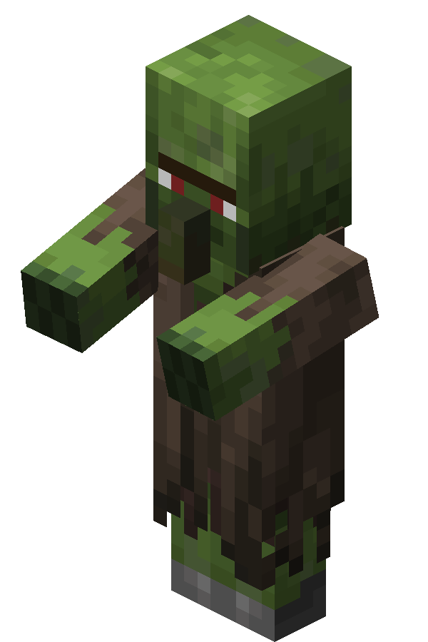 僵尸村民（Zombie Villager）素材图