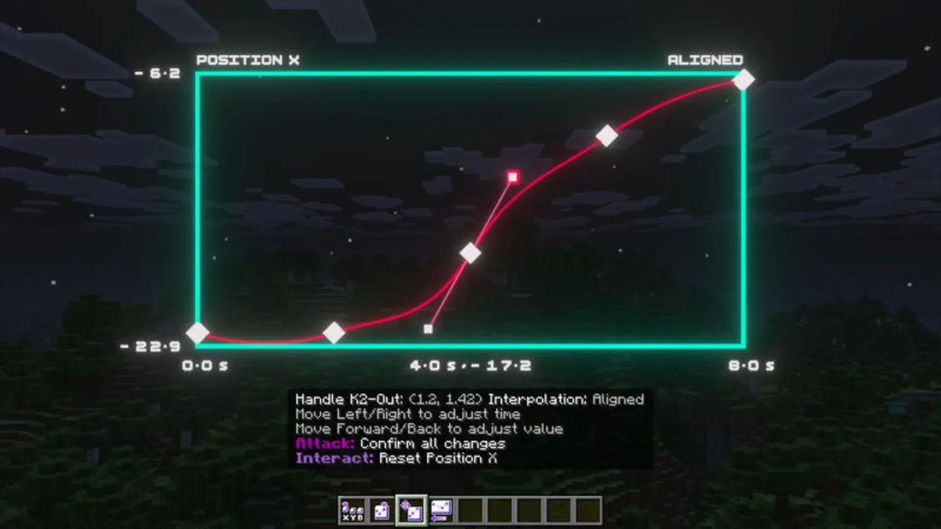 可以对录制内容进行细致调整,以获得理想镜头(图片来源:Mojang 工作室(Mojang Studios)与 Tetrascape)