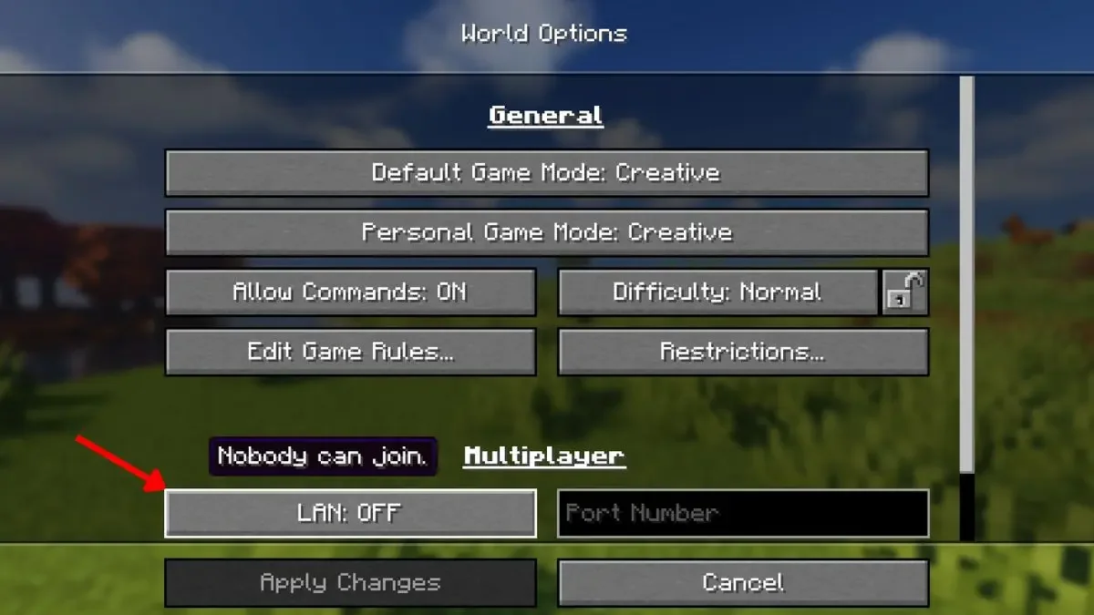 在 Minecraft Java版中开启局域网