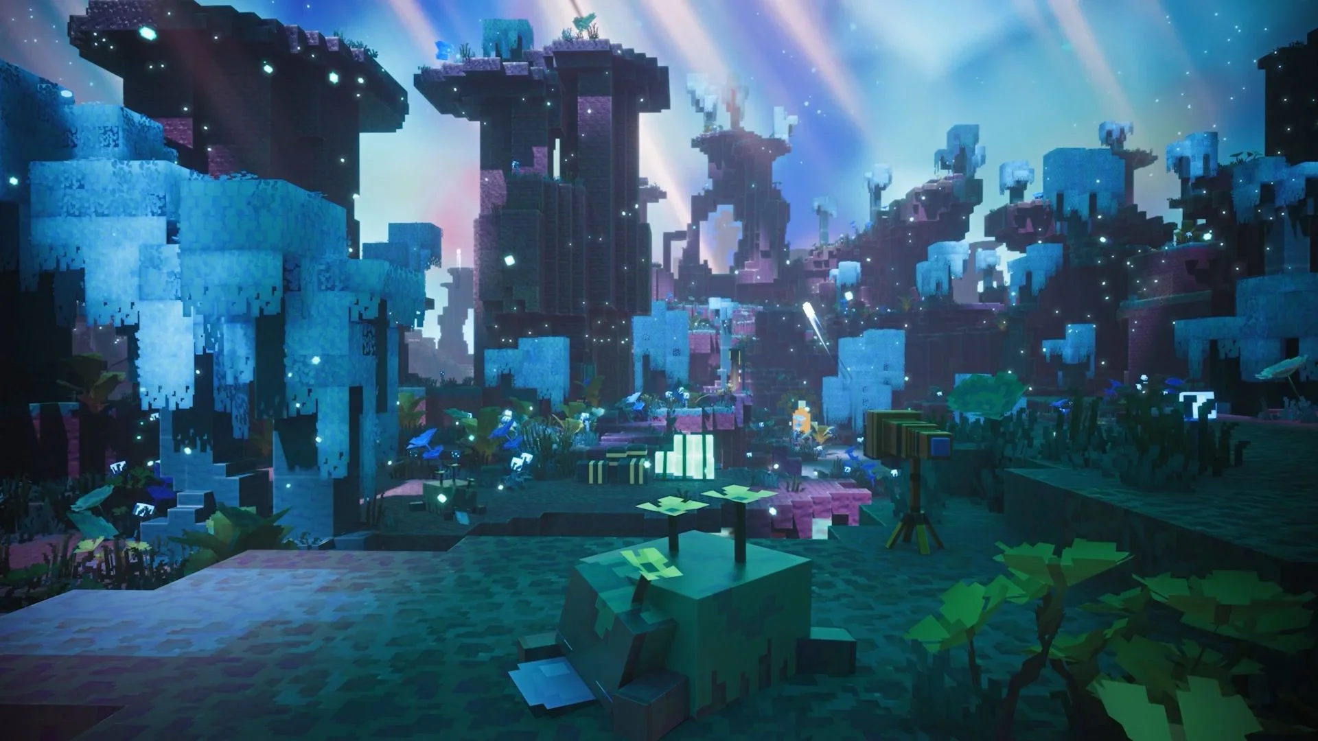 新维度的夜景(图片来源:Mojang Studios / X:@dungeonsgame)