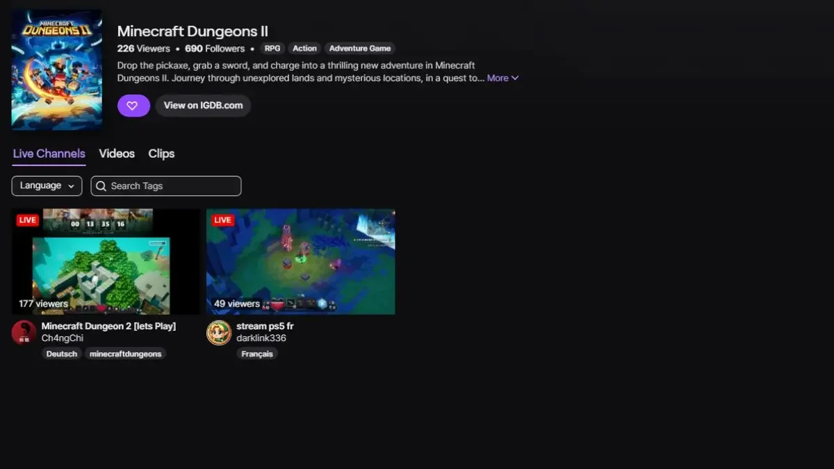 在 Twitch 观看直播领取《我的世界:地下城 2》极光披风