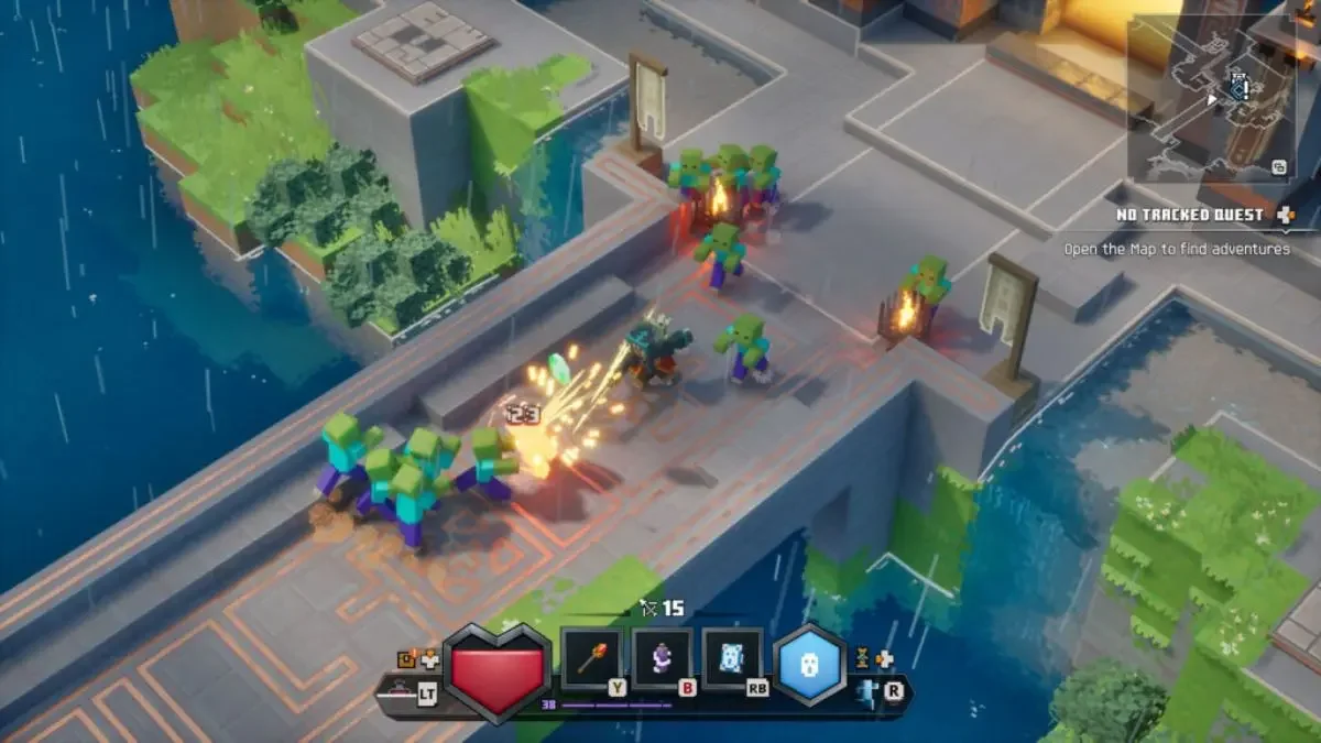 在 Xbox 上游玩的《我的世界:地下城 2》