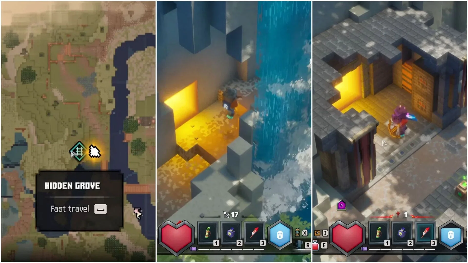 通往秘密地牢的道路(图片来源:Mojang 工作室;YouTube/@silentwisperer)