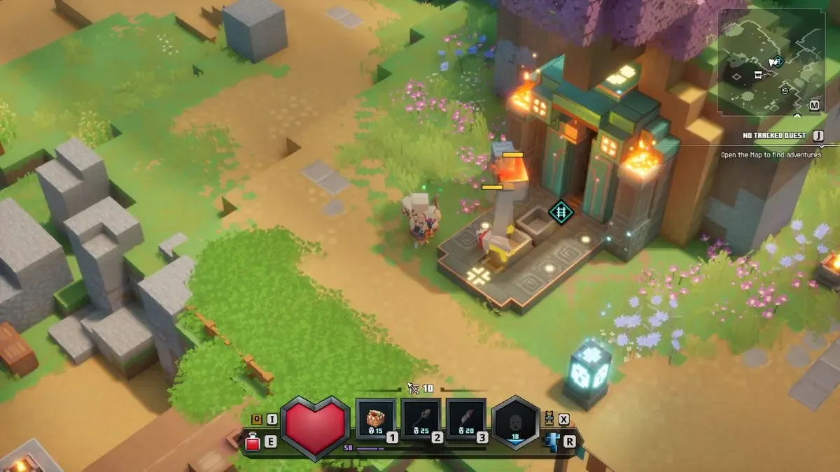 《Minecraft Dungeons 2》中的快速旅行站