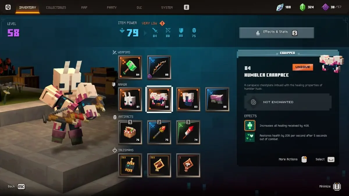 《Minecraft Dungeons 2》中的盔甲