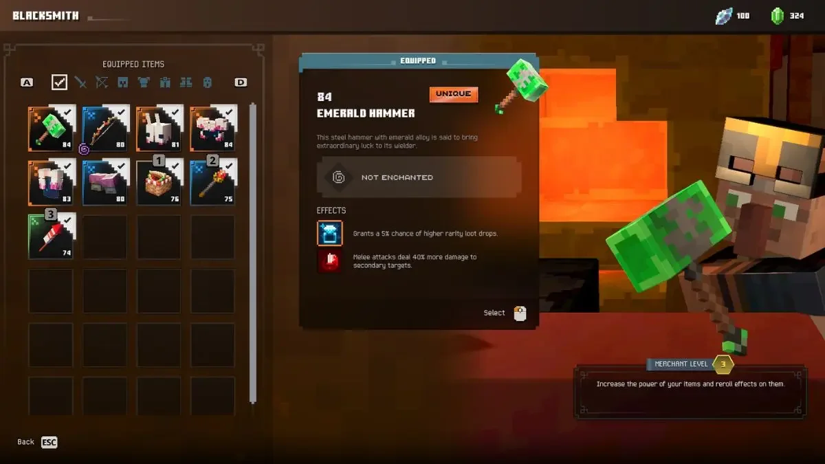 《Minecraft Dungeons 2》中的铁匠