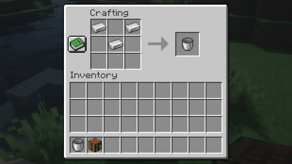 Minecraft 水桶合成配方