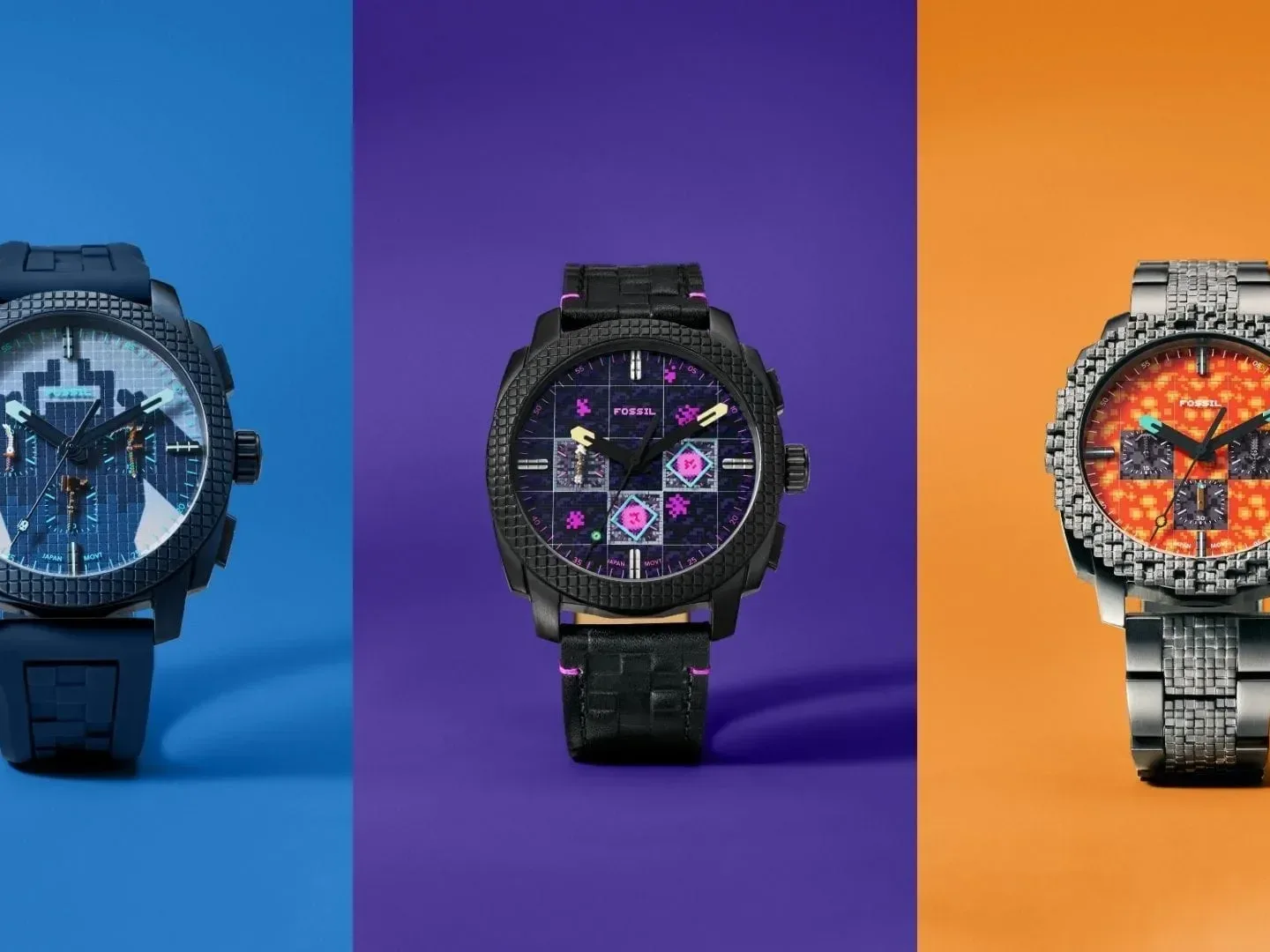 Fossil 公布《我的世界：地下城2》联名腕表，三款新品即将发售