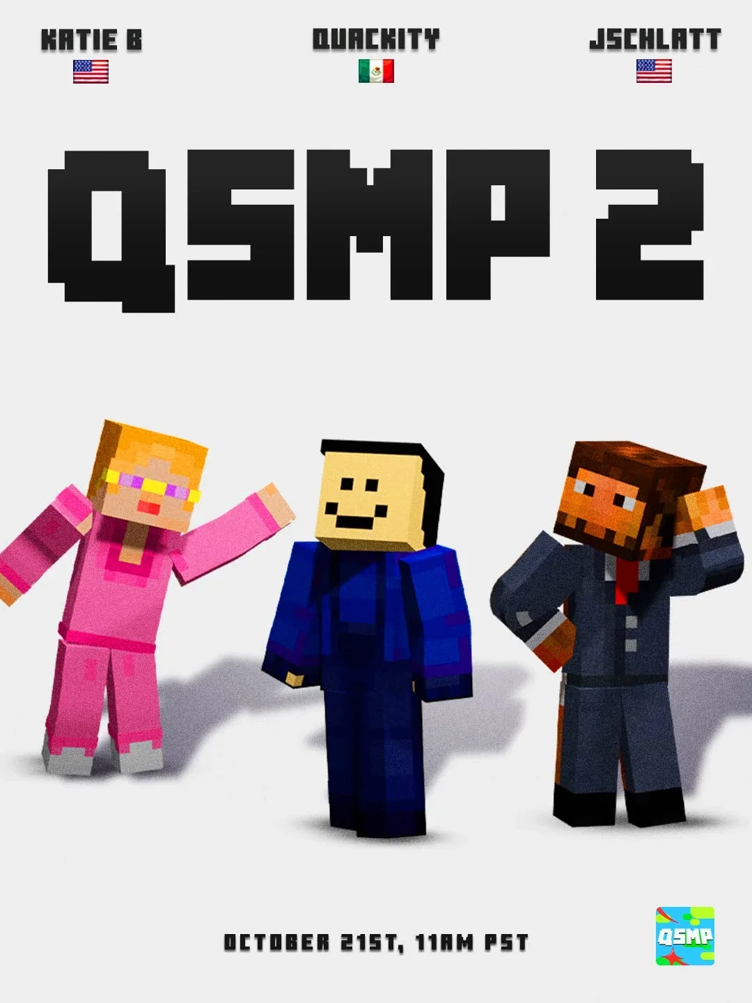多语言《我的世界》服务器QSMP 2重新开服：四十多位各国主播同场，Quackity开启首次24小时直播 封面 1