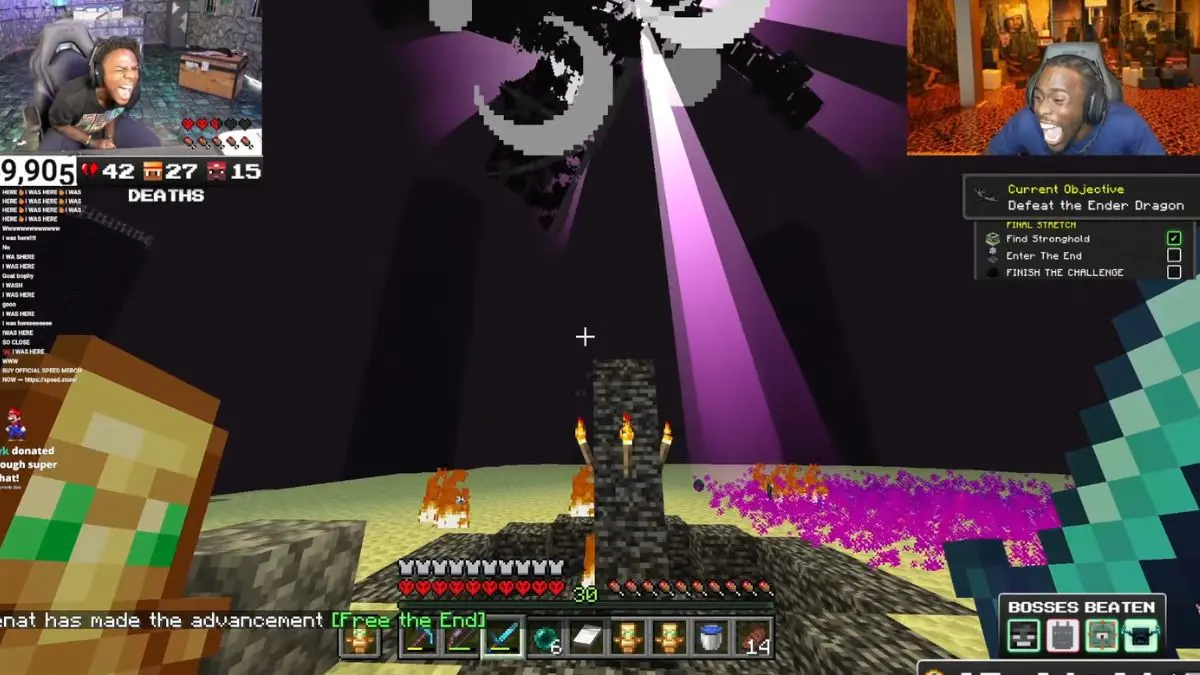 IshowSpeed and Kai Cenat Defeating the Ender Dragon and Beat Minecraft 6a7ea74051f7a588085070 0