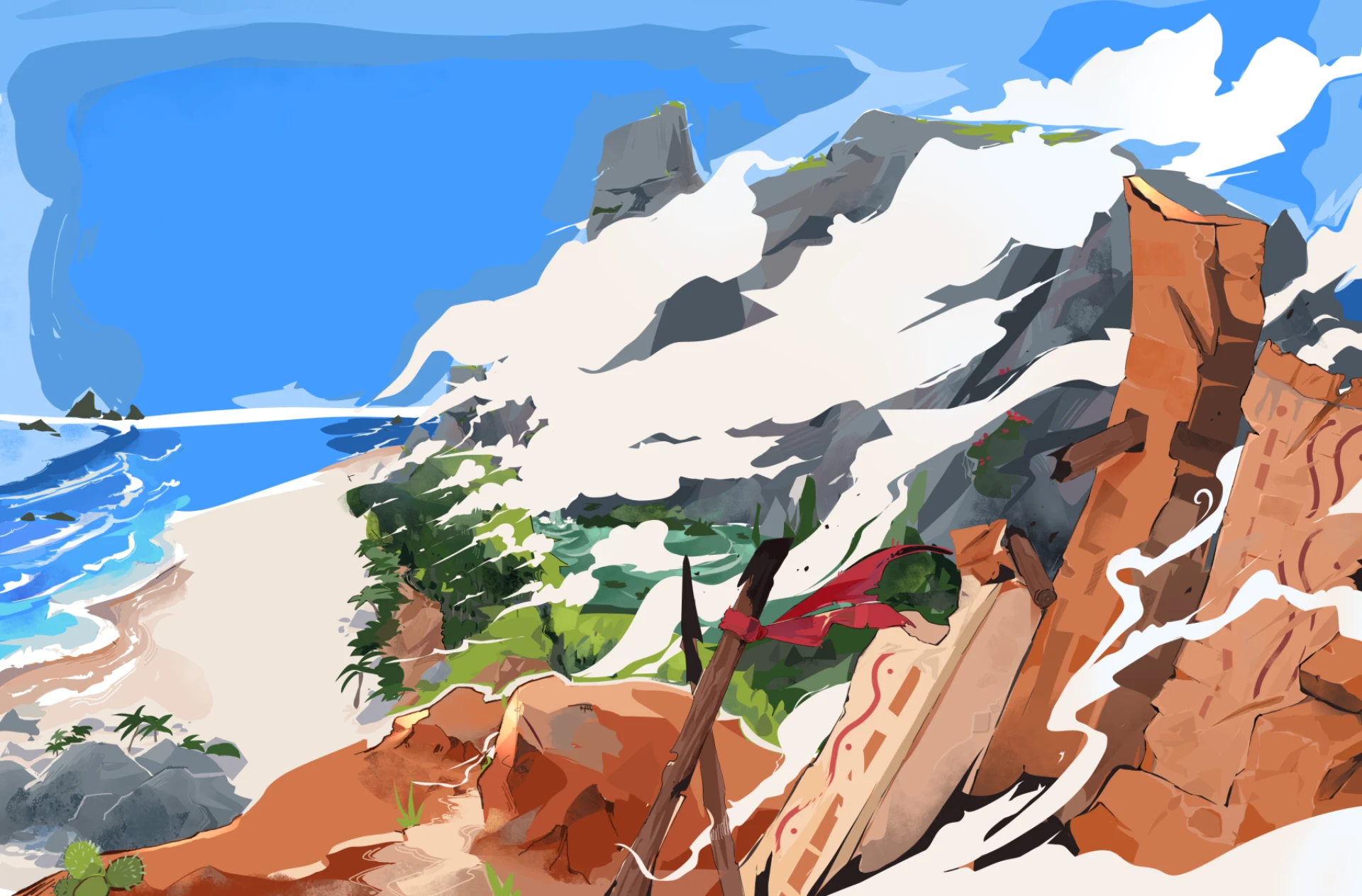 Heartfall 中的海岛场景