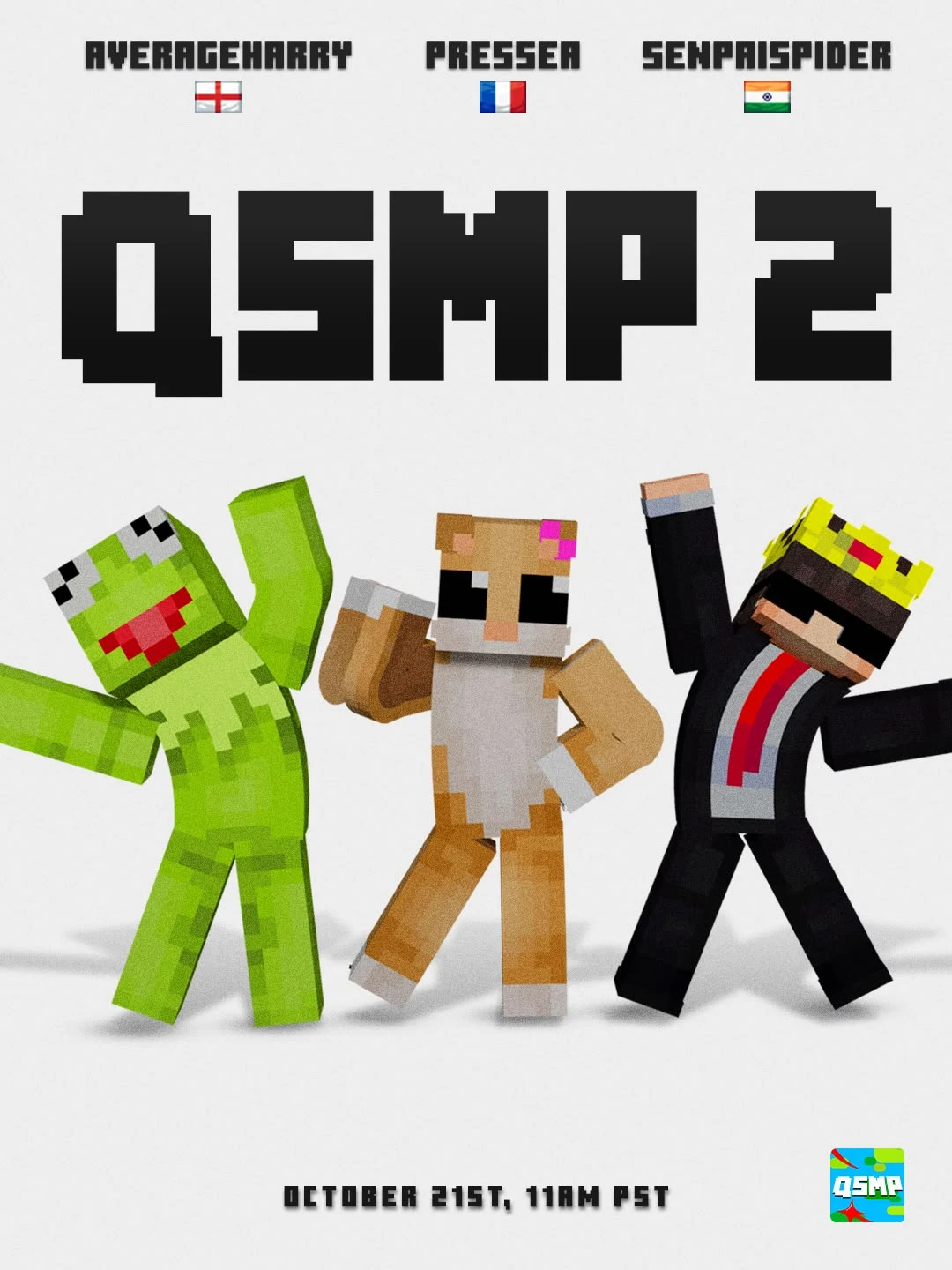 QSMP 2 新面孔：AverageHarry、Pressea、SenpaiSpider