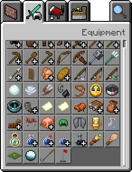 创造模式 Equipment Tab