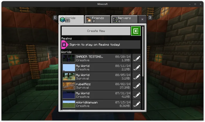世界导入按钮(.mcworld)