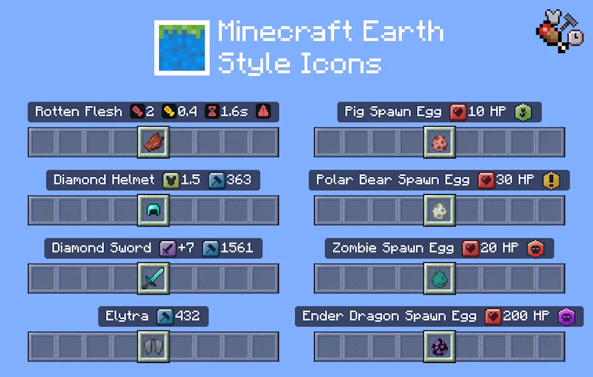 Minecraft Earth 风格图标示例