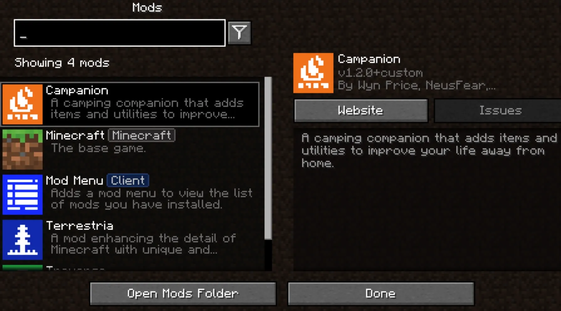 模组菜单 Mod Menu