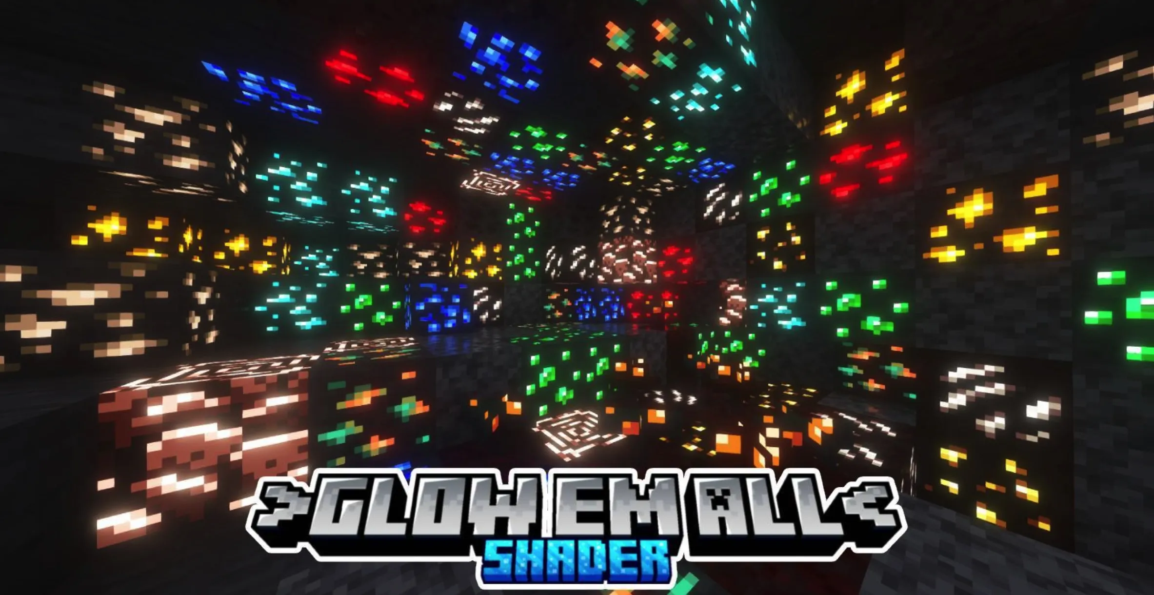 矿石发光光影 Glow Em All Shader | Glowing Ores