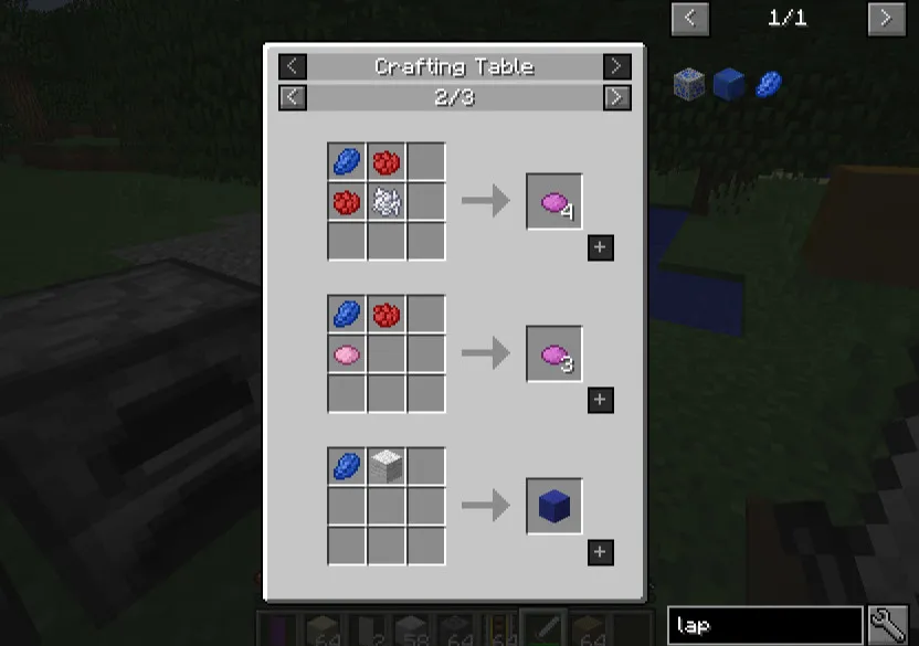 物品与合成配方查看 Just Enough Items (JEI)