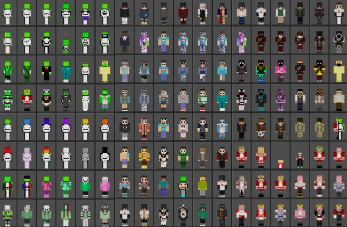 我的世界基岩版我的世界知名创作者皮肤包 Minecraft YouTubers Skin Pack 人物皮肤包下载