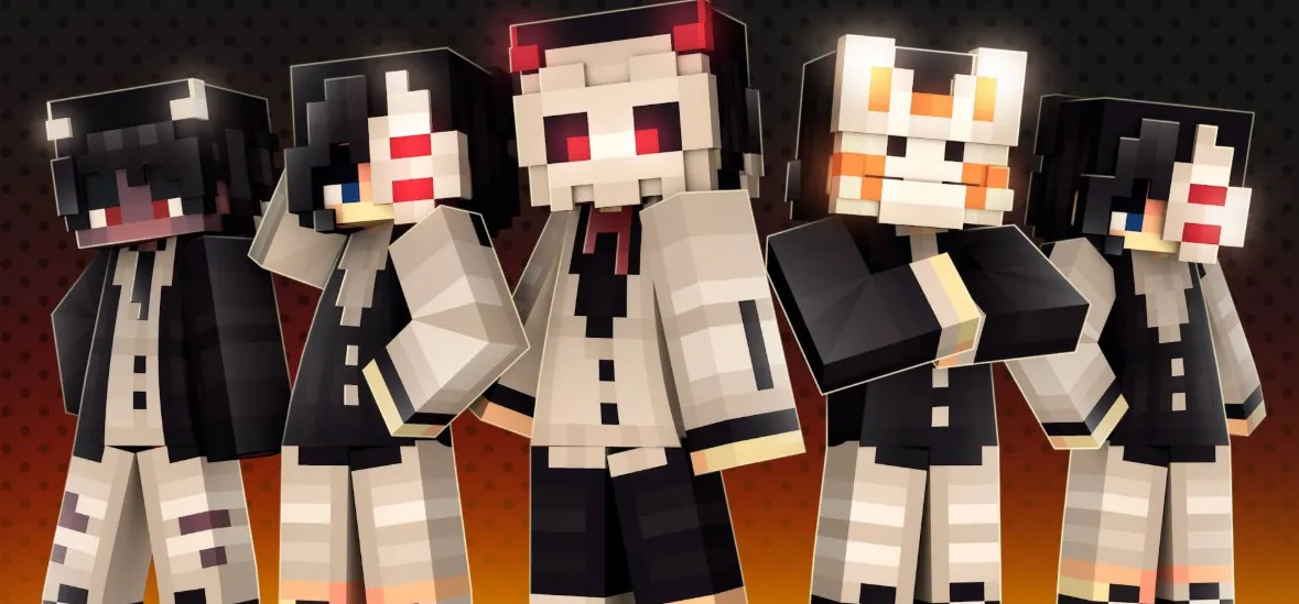 我的世界基岩版霓虹赛博光影 Neon Cyber Glow 人物皮肤包下载