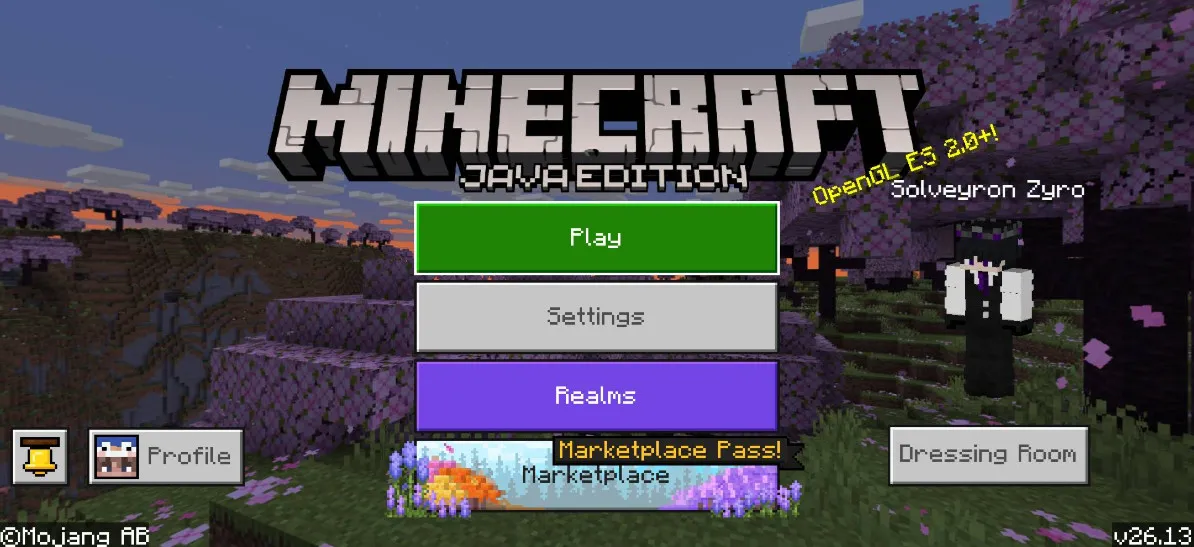 基岩版 Java 版标题界面 Java Edition Title for Bedrock Edition