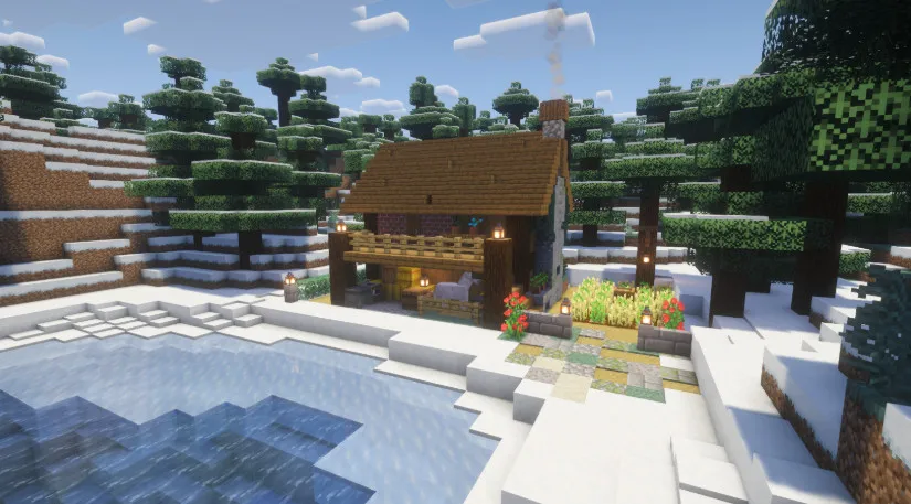 Small Snowy Cabin