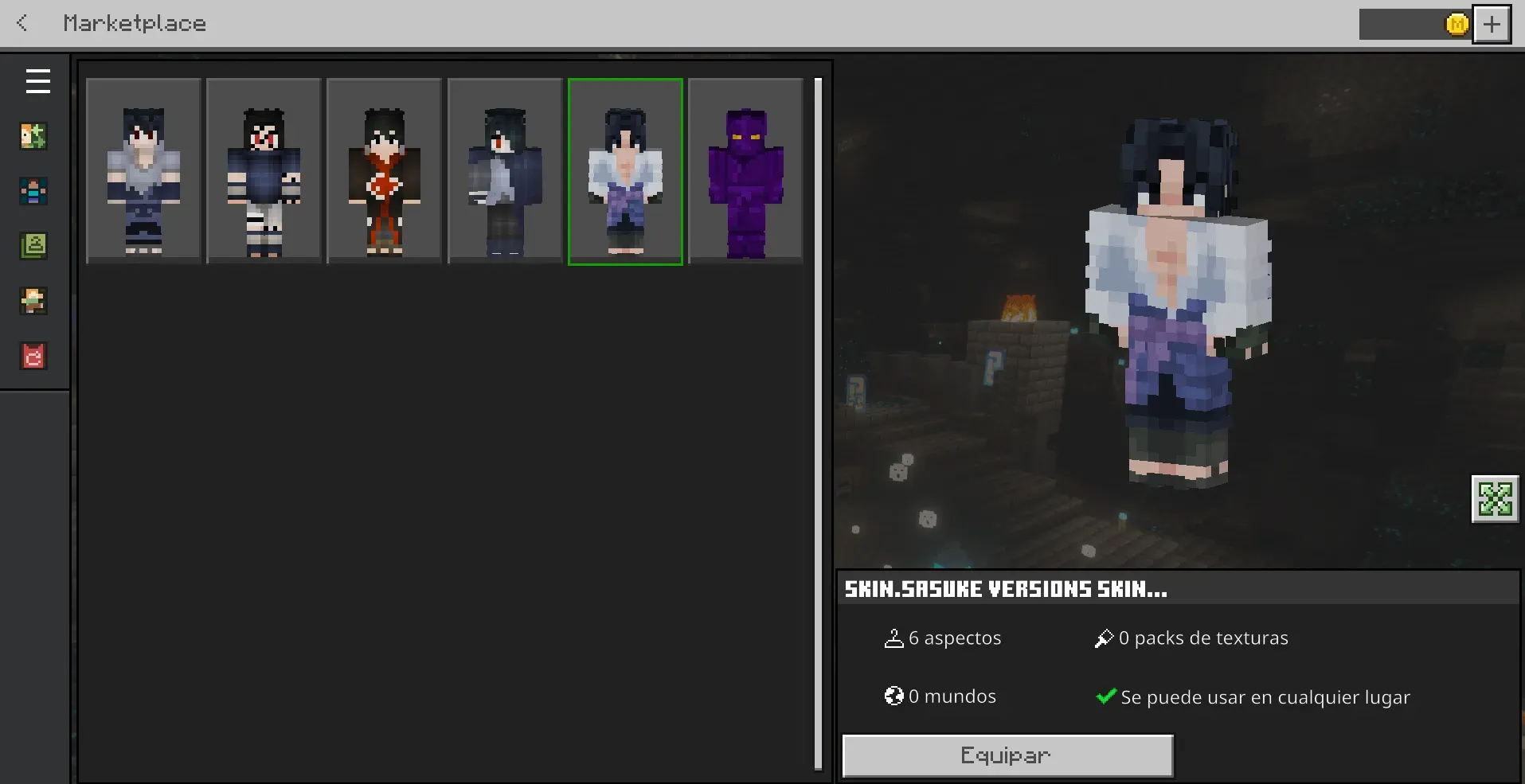 火影忍者：宇智波佐助皮肤包 Sasuke Uchiha Skin - Naruto