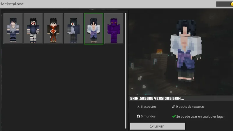 火影忍者：宇智波佐助皮肤包 Sasuke Uchiha Skin - Naruto