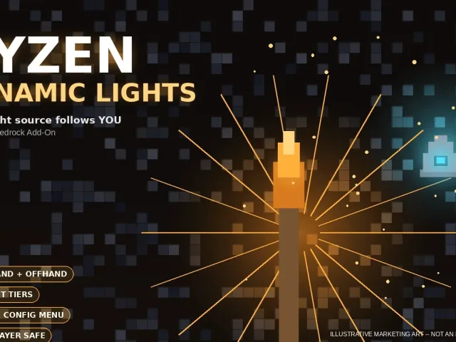 Ryzen 动态光源：手持火把、戴上矿工头盔，光亮跟着你走 Ryzen Dynamic Lights