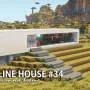 我的世界基岩版生存系列：热带草原极简一字住宅 #34（可获得成就） Survival Monoline House #34 (Achievements On) 生存|住宅地图存档下载